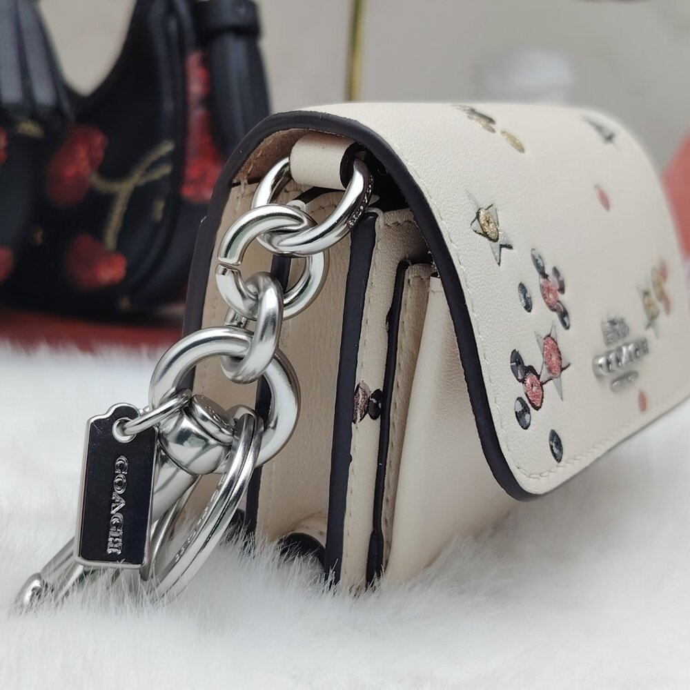 Coach Klare Bag Charm With Star Print - Picture 4 of 9